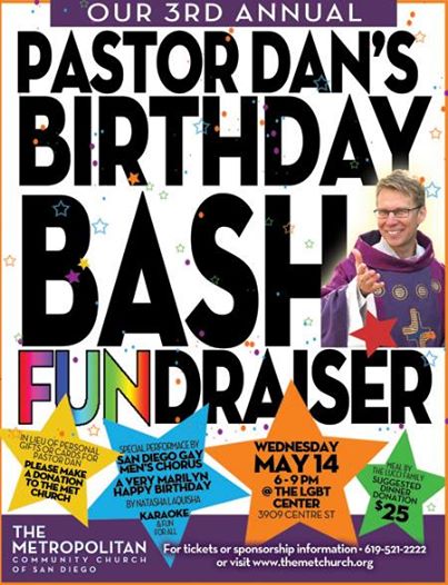Photo: Don't miss the food, entertainment and fellowship of one of our most fun nights of the year while supporting MCC's ministries at the same time. Join us Wednesday evening for Pastor Dan's Birthday Bash FUNdraiser, 6 - 9 PM at The Center. Tickets will be available at the door for a suggested donation of $25. In lieu of cards or presents, Dan requests gifts for something dear to this heart: the church. C U there!
