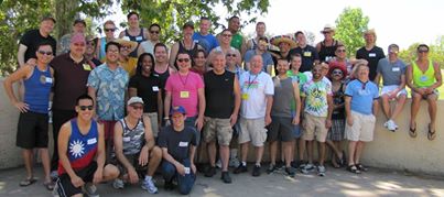 Photo: New member mixer at yesterday at the park. Volleyball, food and fun.