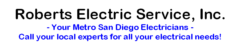 Roberts Electric Service, Inc. Electricians for 92126 Header Call 619-757-7500